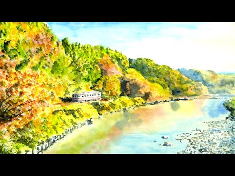 話題の行列 秋の草と銚子の海 絵画 絵画 - 絵画 - 絵画