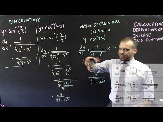 Calculating derivatives of inverse trigonometric Functions