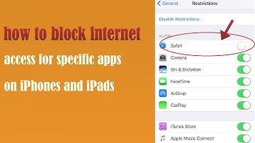 how to block internet access for specific apps on iPhones and iPads