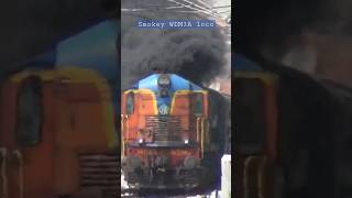 Super Smokey WDM3A locomotive #TrainSpotting #SmokeyLocomotives