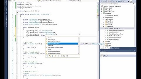CREAR EL CONTROLADOR PARA VENTAS - SISTEMA ADMINISTRATIVO ASP NET MVC5 - VIDEO 62