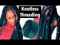 STOP THE PAIN!!! How To Do AFRICAN KNOTLESS THREADING Step By Step.