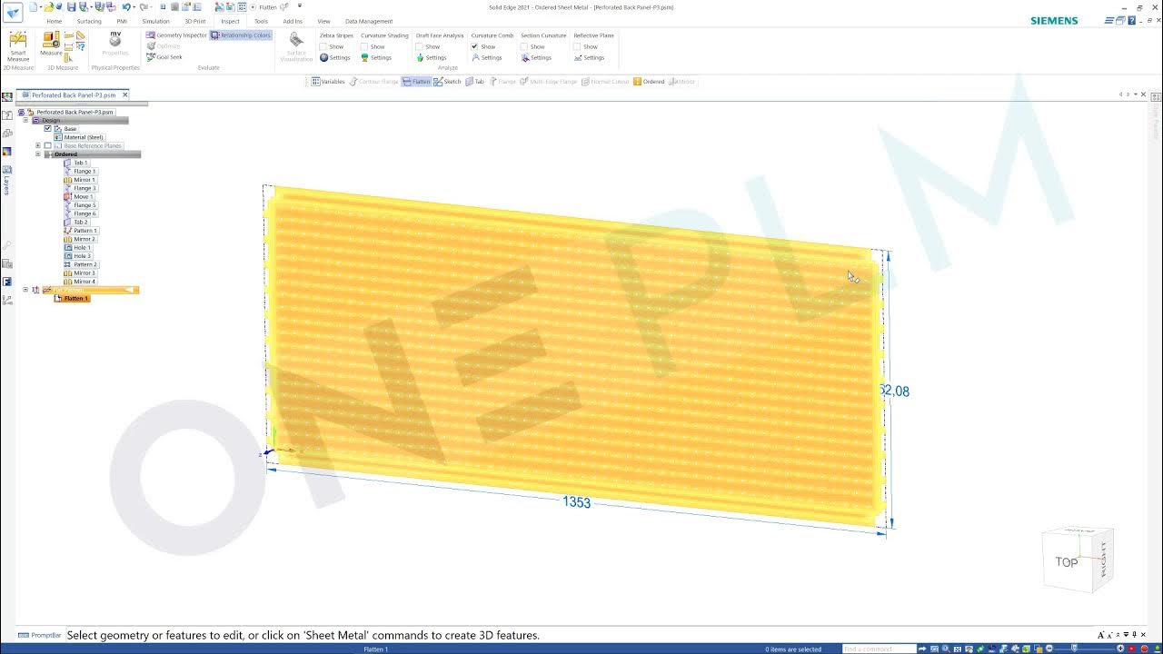 Solid Edge Sheet Metal Flat Pattern Size Customization YouTube