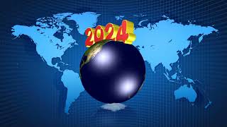 2024 цифра Земля планета футаж хромакей green screen New Year  Figure PEACE мир.Заставка @SVekola