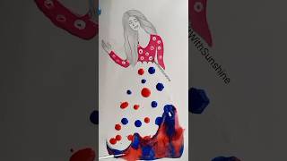 Thread Painting?Girl Dress Magic??art creative satisfying shorts craftwithsunshine