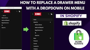 How to Replace a Drawer Menu with a Dropdown on Mobile || Transform Mobile Drawer Menu into Dropdown