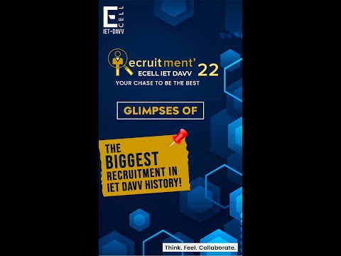 Glimpses of E-Cell Recruitment '22 | E-Cell | IET-DAVV