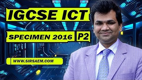 IGCSE ICT 0417 Specimen 2016  Paper 2 Database