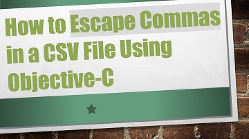 How to Escape Commas in a CSV File Using Objective-C