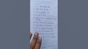 Thumbnail of 10 lines on myself in English | 10 lines on myself ||  myself #aboutmyself #english #handwriting