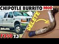 2001 f350 73 powerstroke chipotle burrito delete mod intercooler pipe foil wrap insulation remove