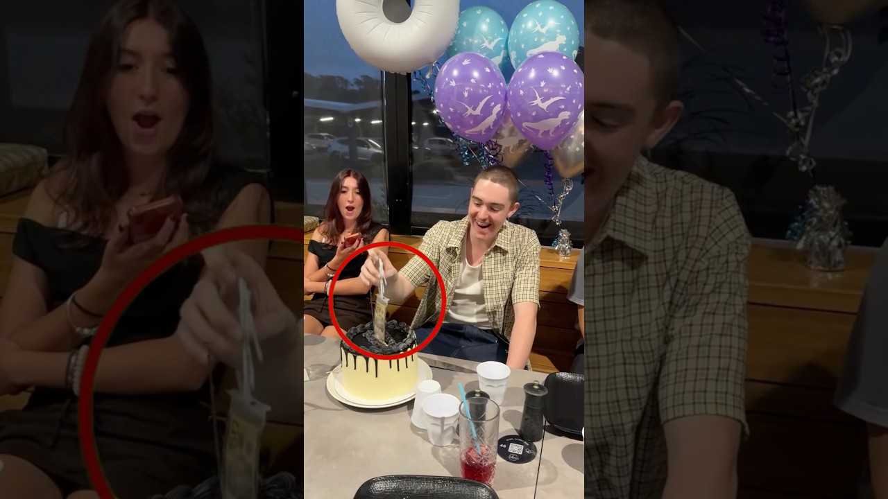 He was about to cut his cake BUT.. 🥹#surprise #shorts