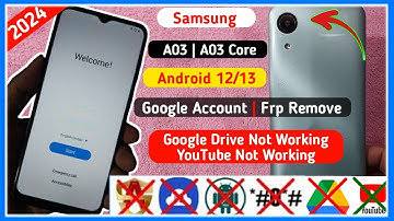 Samsung A03, A03 Core Frp Bypass | Without Pc | Android 12/13 | Without Activity Manager New Method👍
