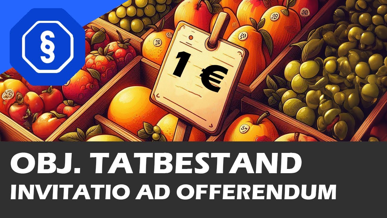 Invitatio Ad Offerendum Beispiel Invitatio ad offerendum / Rechtsbindungswille - BGB AT 04 - YouTube