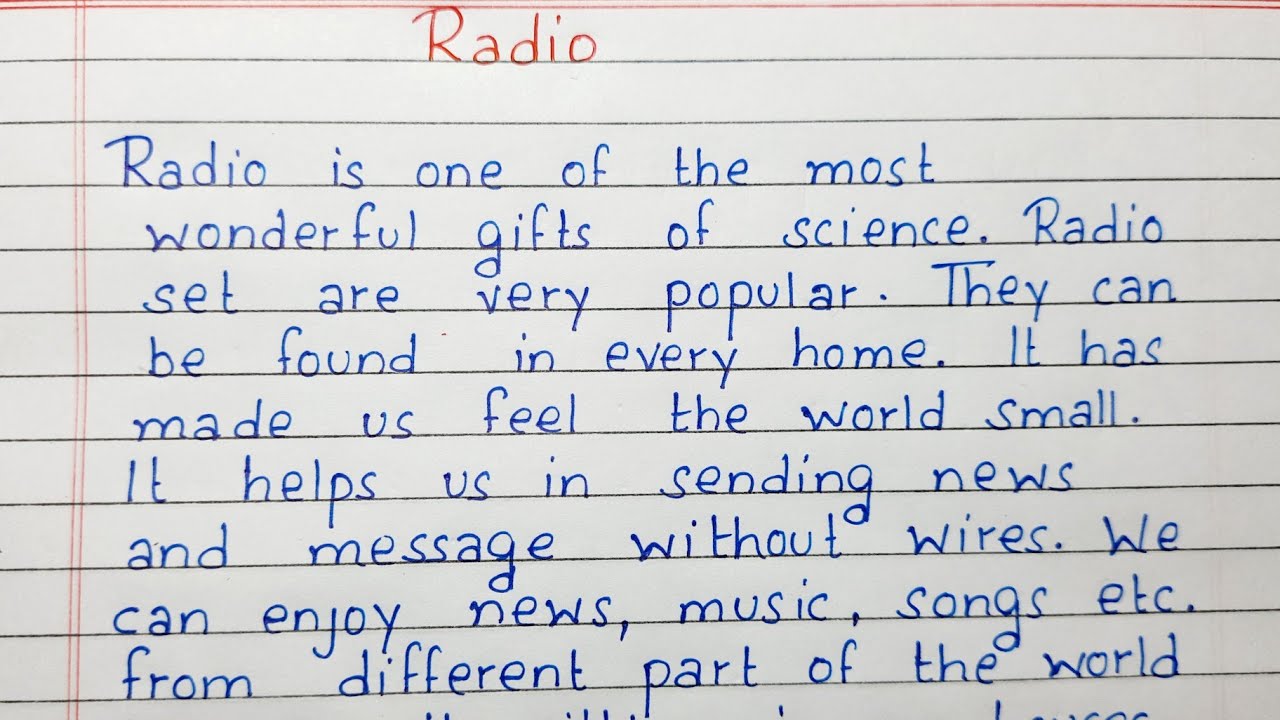 write the essay on radio
