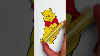 Let's Color Winnie the Pooh #kids #shorts #cartoon #glitter #art #creative
