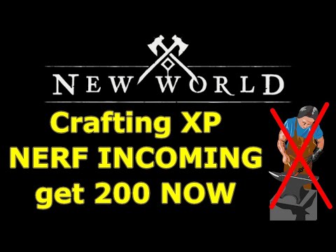 New World datamine leak, CRAFTING XP NERF INCOMING, get 200 NOW or regret it later