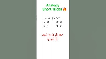 Analogy Reasoning शानदार Tricks 🔥 #shorts  #reasoning #maths #motivation