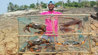 लाकडापासून बनवला खेकडे पकडण्याचा पिंजरा🦀. Crab trap. mumbai indian fishing 🎣
