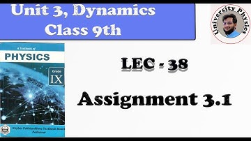 Assignment 3.1 class 9th physics kpk text board | unit 3 dynamics
