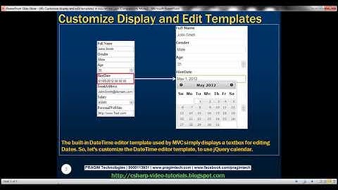 Part 45   Customize display and edit templates in asp net mvc