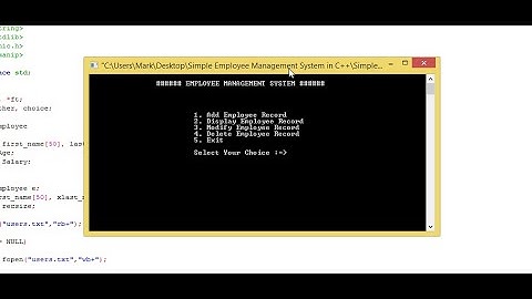Simple Employee Management System in C++