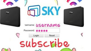 Sky router setup page login password and username (SKYR5003W) screenshot 5