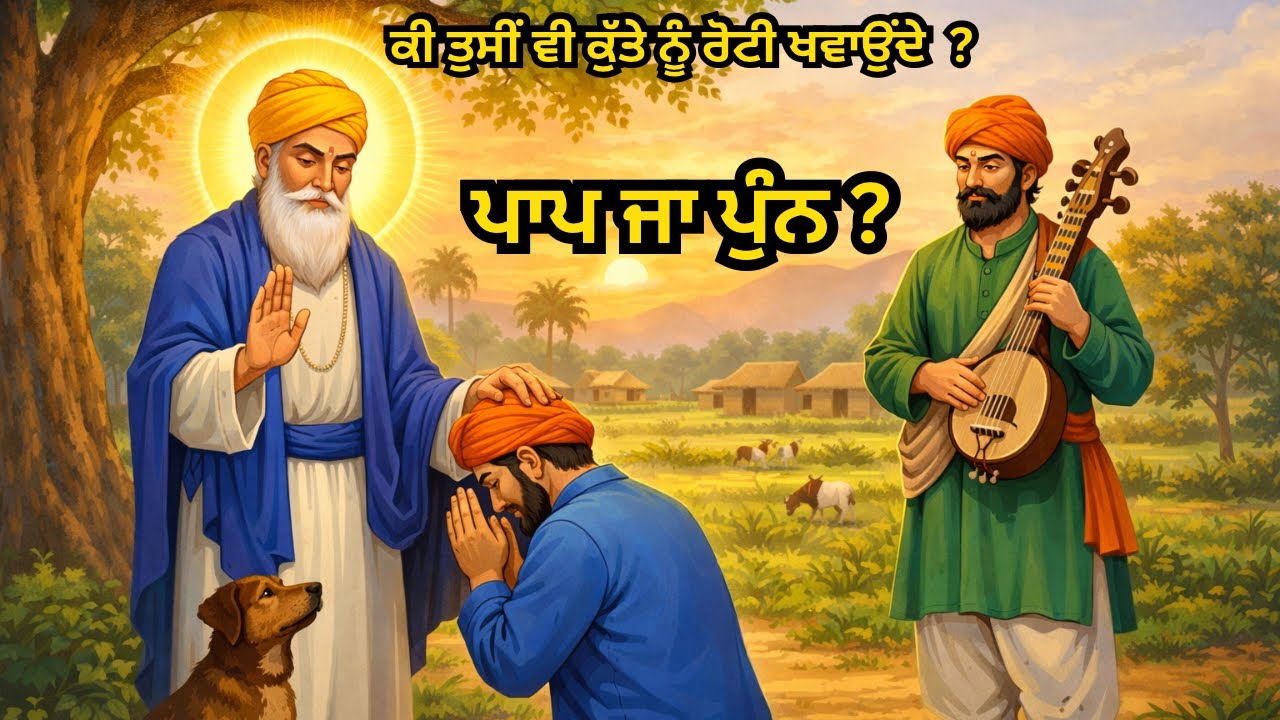 ਕੁੱਤੇ ਨੂੰ ਰੋਟੀ ਖਵਾਉਣ ਨਾਲ ਕੀ ਹੁੰਦਾ ਹੈ? | Guru Nanak Dev Ji Sakhi | 100 Sakhi Punjabi