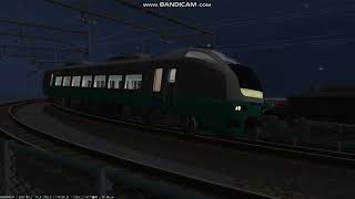 鉄道模型シミュレータ―VRM5版特急電車5 E653系フレッシュひたちグリーンレイク（緑）夜