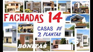 💡 14 FACHADAS BONITAS PARA CASAS DE DOS PISOS -  ideas para fachadas