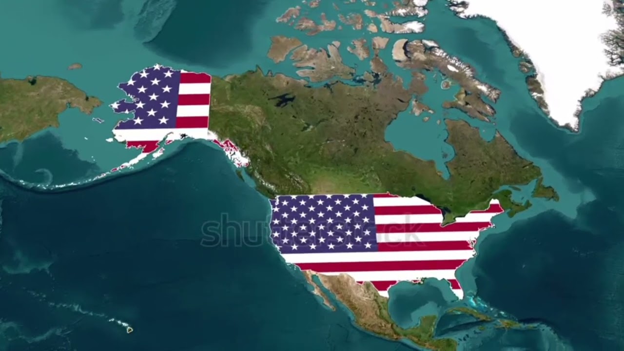 United States of America maps, USA Map animation zoom in