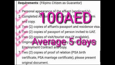 Episode 08: How To Process Affidavit of Support (Adult &Minor) for Filipinos travelling to UAE