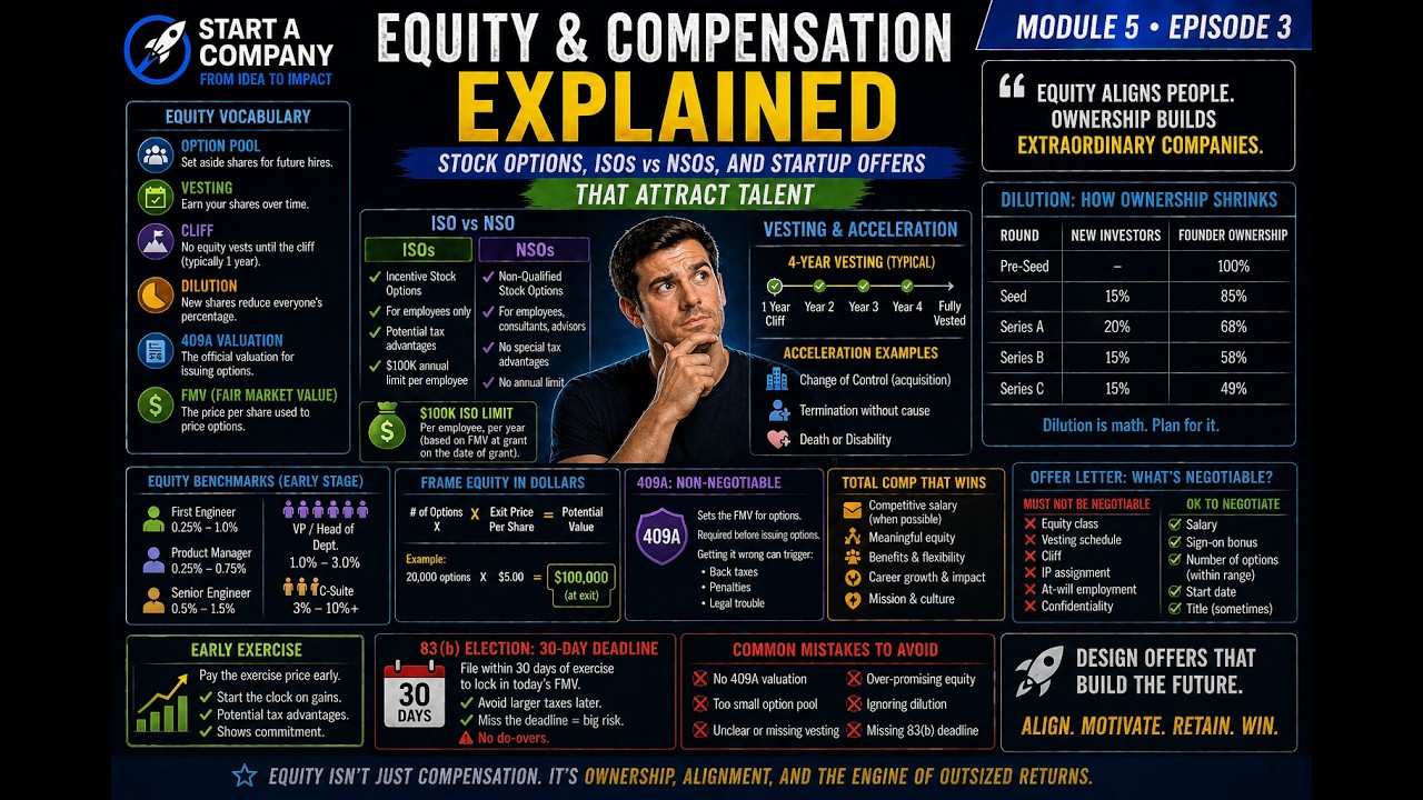 Equity & Compensation Explained: Stock Options, ISOs vs NSOs, and Startup Offers That Attract Talent