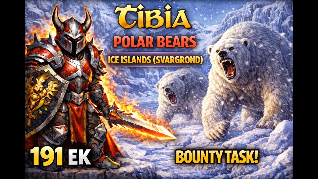 Tibia Bounty Task, Polar Bear Hunt on the Ice Islands (Svargrond) | 191 ...