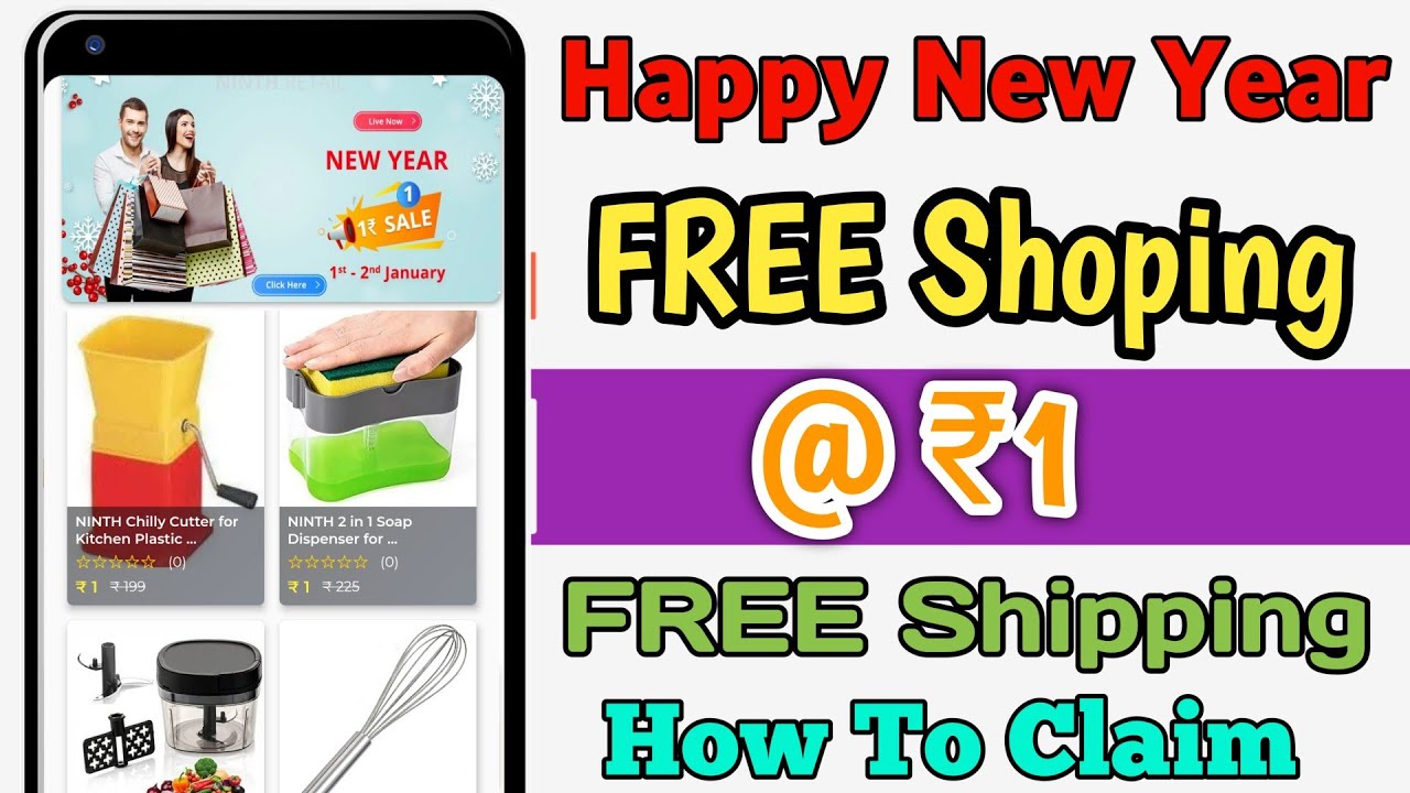 New Year 2022 FREE Shopping Loot Offer Ninth App How To Claim Order No Delivery Shipping Refer Earn
