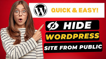 How To Hide WordPress Site From Public 🔥 - (FAST & Easy!)