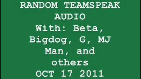 Random Teamspeak 3 Audio
