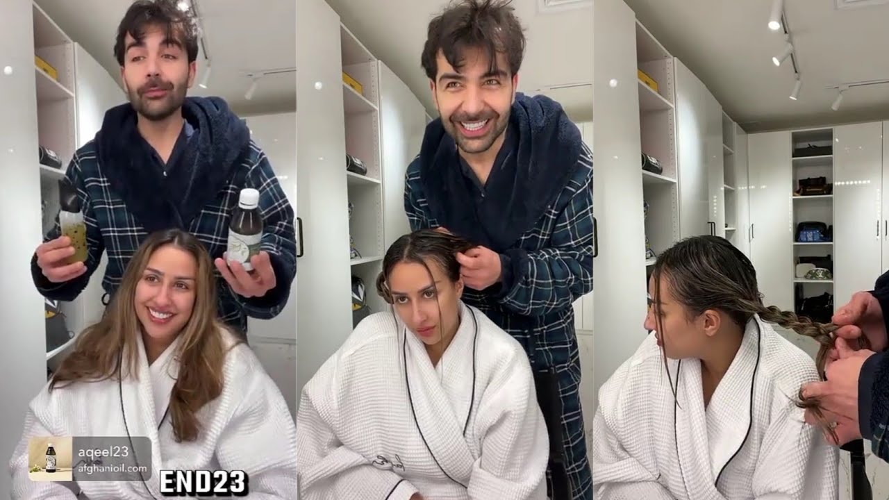 عقيل بيسوي لفرح الزيت الأفغاني ويسوي لها عجفه😍 ابو آدم يفضل الشعر القصير على الشعر الطويل وفرح عصبت😵