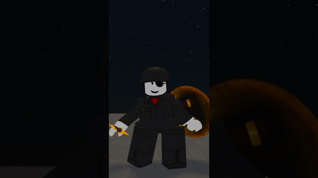 Me banging the shield