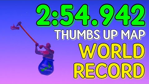 Getting Over It - Thumbs Up Map in 2:54.942 (World Record)