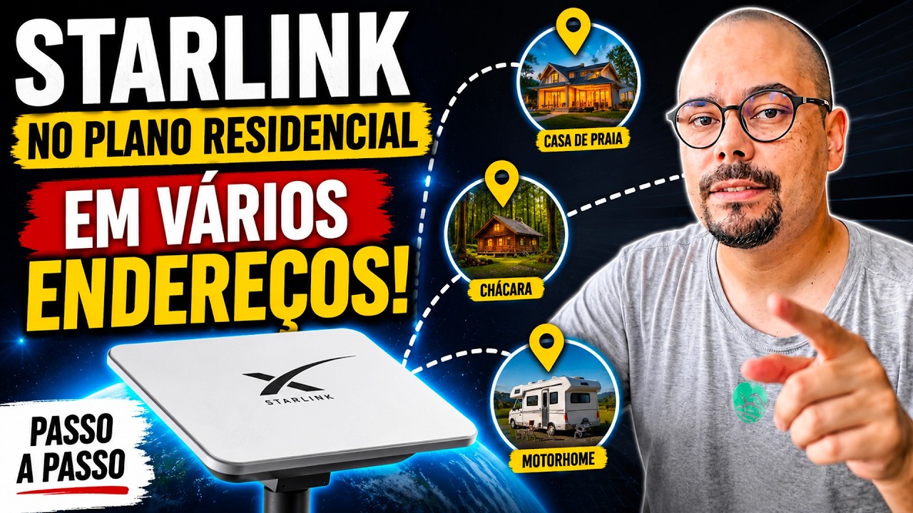 Como Usar Starlink no Plano Residencial em VÁRIOS ENDEREÇOS (Passo a ...