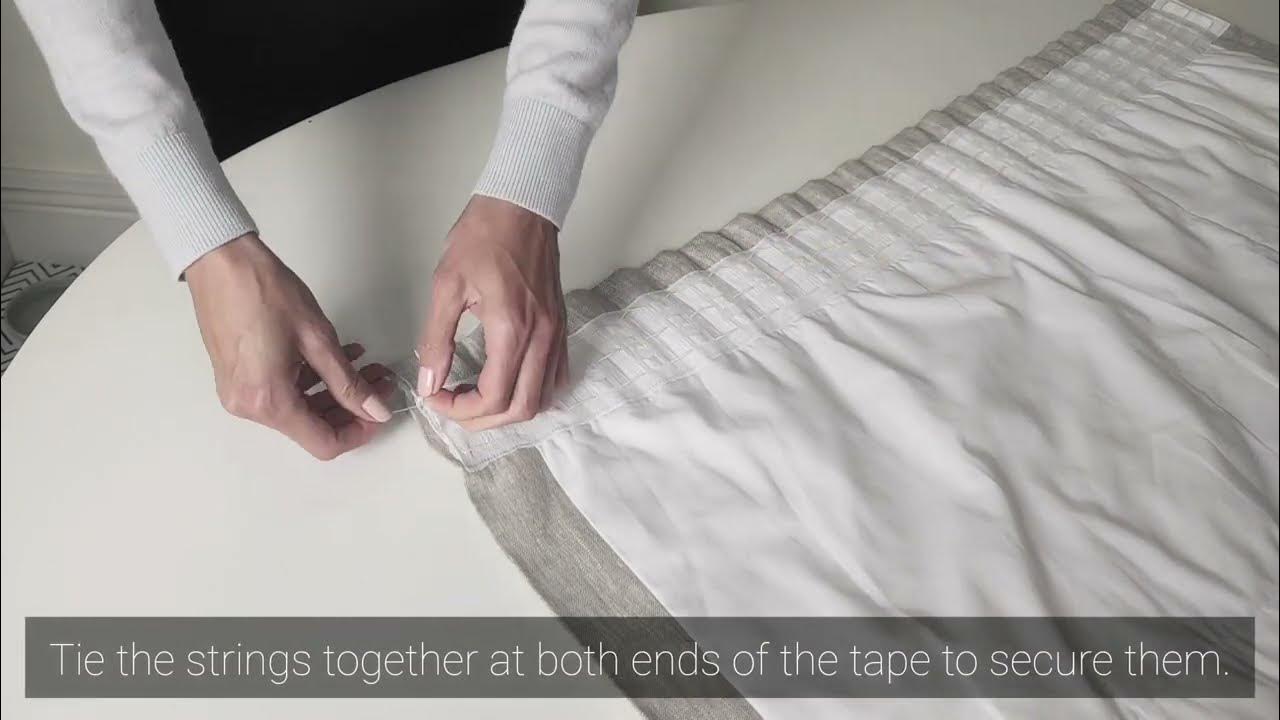 How to hang pencil pleat curtains 5 steps YouTube