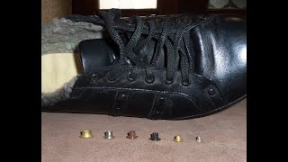 Как установить блочку для шнурков обуви