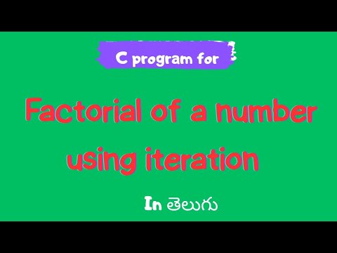 factorial program in c using iteration - YouTube