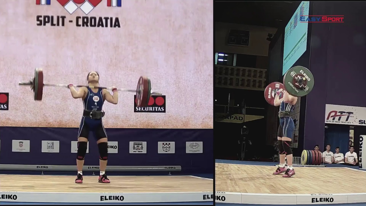 European Weightlifting Championships Women Senior 53kg B - YouTube