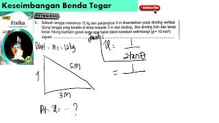 Uk Keseimbangan Benda Tegar Perbaikan B No 5 Hitunglah Koefisien Gesek Lantai