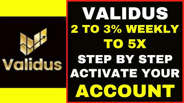 🟢VALIDUS🟢💲ACCOUNT ACTIVATION🟢PACKAGE SELECTION | #DEFI #CRYPTO #HYIP #VALIDUS | Educational