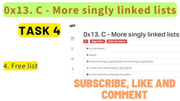 0x13. C - More singly linked lists; ALX: 4. Free list