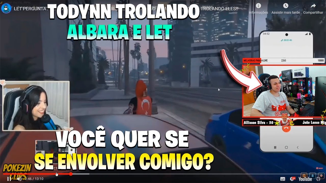 GUGU REAGINDO A LET PERGUNTANDO AO ALBARA SE ELE QUER FICAR COM ELA!! TODYN TROLOU ELES!!