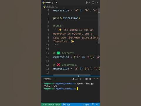 Python Quiz: Is Comma an operator in Python Or A Separator? - YouTube